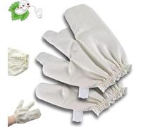 Raws Silk Massage Gloves for Exfoliation & Skin, Self-Care Gloves with Elastic Wristbands, Luxurious Dry Brushing & Body (2pcs)