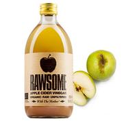 Rawsome Vinegars - Apple Cider Vinegar With The Mother. Organic Unfiltered Vinegar 100% Natural, Vegan and Vegetarian. Glass Bottle 500 ml
