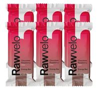 Rawvelo Energy Bars - Chocolate Raspberry - Wheat & Gluten Free, Vegan Protein Bar, Low on Glycemic Index - Plant-based Sports Nutrition - 24.4g Carb, 4.5g Protein per Bar - 6x45g