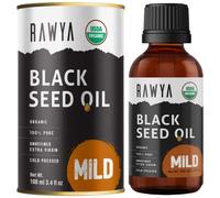 Rawya Black Seed Oil, Organic, 100 ml, Mild Taste, High TQ, Cold Pressed, Glass Bottle, Nigella Sativa Oil, Black Cumin Seed Oil, Great for Hair and Skin Care, Immune Booster
