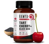 RAWYA Nutrition, Tart Cherry Extract, Enhanced with Black Seed Powder, 120 Capsules, 500 mg per Capsule, Antioxidant, Helps to Sleep, Immune System Booster, Gluten Free, Kosher, Halal, Vegan