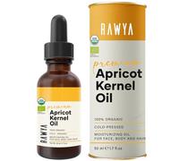 Rawya Organic Apricot Kernel Oil - Cold-Pressed Moisturizing Oil for Face, Body & Hair, Non-GMO, Vegan, Kosher, Ideal for Skincare & Aromatherapy, Carrier for Essential Oils, Glass Bottle - 50ml
