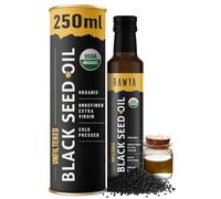 RAWYA Organic Black Seed Oil - 250ml, Unfiltered, Pure and Natural Kalonji (Nigella sativa), Cold-Pressed Black Cumin Seed Oil for Hair, Scalp and Skin Care, Great for Massage and Daily Wellness