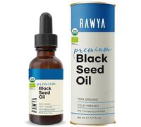 RAWYA Organic Black Seed Oil - Premium Unrefined, Cold Pressed Nigella Sativa Oil, Organic Black Cumin Seed Oil, High TQ, Essential Fatty Acids, Immune Support, Great for Hair & Skin Care - 50ml