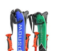 RaxGo Ski Wall Mounted Rack, Holds Skis & Skiing Poles or Snowboard for Home and Garage Storage, Heavy Duty and Rubber-Coated Hook, (Set of 2)