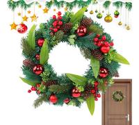 Raxove Christmas Garlands for the Front Door, Christmas Door Wreath - Red Christmas Ball Garland Christmas Door Garland - Indoor Christmas Decorations, Wreaths for Christmas