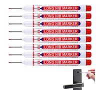 Raxove Deep Hole Marker - 8 Deep Hole Markers - Carpenter Marking Tools with Slanted Tip and Bullet Tip for Bathroom Carpentry Decoration