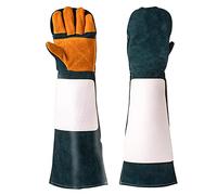 Raxove Dog Bite Proof Gloves, Dogs Cats Grooming Gloves, Extreme Heat and Fire Resistant Protects from Puncture and Scratch, Anti-Shedding Supplies for Animal Handling