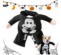 Raxove Dog Halloween Costumes, Dog Skeleton Halloween Costume - Glow in the Dark Dog Halloween Costume, Skull Clothes - Pet Costumes Outfit for