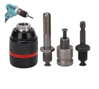 Raxove Drill Chuck Adapter, Drill Chuck - Quick Connect Impact Driver Chuck - Self Tightening Drill Chuck Drill Bit Adapter Keyless Chuck Robust, for Drilling Machine