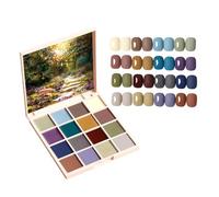 Raxove Gel Nail Polish Palette | 16-Colors Painting Cream Gel for Nail | Solid Gel Polish Palette, Nail Painting Manicure Glue for Women Girls
