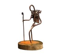 Raxove Metal Figurine, Wrought Iron Statues, Metal Art Statue 'Man Climbing, Backpacking Statue Ornament Metal Statue Ornament, Hiking Figurines in