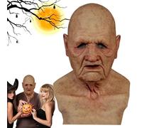 Raxove Old Man Face Cover Realistic | Horror Cosplay Masque Props | Realistic Headgear Cosplay Masque, Halloween Costume Face Cover Props for Adults