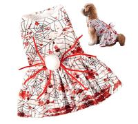 Raxove Puppy Halloween Costumes, Girls Dog Costume, Halloween Spider Dress for Dogs, Comfortable Doggy Holiday Skirts, Bloody Halloween Companion Costume for