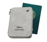 Raxove RFID Travel Holder | Passport Organizer PU Leather - Supplies Storage Compact Design for Bus Tickets, Boarding Pass, Licenses, Coins