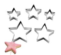 Raxove Star Cutter, Five-Pointed Star Molds, Stainless Steel Baking Cutters, Cookie Cutters, Five-Pointed Star Molds, Vegetable Cutters Shapes Set for Baking