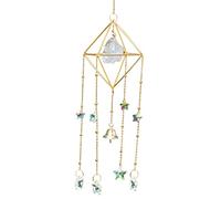 Raxove Wind Chimes Suncatcher, Crystal Windchime Relaxing Melody - Wind Chimes in Raw Stone, Wind Chimes Elegant Handmade Art Ornament for Indoor and Outdoor