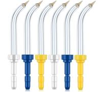 RAXSEG Flosser Replacement Tips for Waterpik Periodontal Tips Dental Water Flosser Tips Replacement Tips for Waterpik Water Flossers (Like WP-100) and Other Brand Oral Irrigators(6 Pieces)