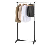raxter Heavy Duty Clothes Rail with Caster Wheels 90 x 160 Adjustable Metal Garment Clothes Hanging Rails for Bedroom Freestanding Clothing Stand Dress Jacket Coat Rack Storage for Home & Office