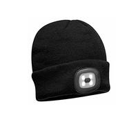 raxter Led Lighted Beanie Hat with USB Rechargeable Head Torch Running Hat, Super-Bright 4 Led Hands-Free Headlamp Cap Unisex Winter Warm Beany Hats for Men & Women