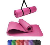 RAXTER Yoga Mat 10mm Thick, Classic Pro Non-Slip NBR for Home and Gym Workout Eco-Friendly for Men and Women's Fitness, Pilates and Gymnastics, Planks & Floor Exercise (Pink)