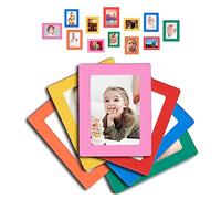 Raxwalker 12 Magnetic Photo Frames Refrigerator Magnets Holds 4x6 3.5x5 2.5x3.5 Inches Picture(Colorful)