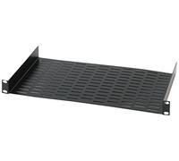 Raxxess UNS1 Vented Universal Tray Shelf for 19" Server, Bottom Slots for Mounting Non Half-Rack Equipment, Black (RAX UNITRAY)