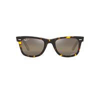 Ray-Ban RB2140 Unisex Polarised Wayfarer Sunglasses, Grey Havana/Blue