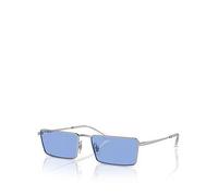 Ray-Ban 0rb3741 Emy Bio-based Rectangle Sunglasses, Silver, Men Ilver