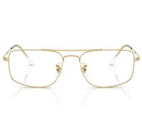 Ray-Ban Eyeglasses Unisex Explorer IIi Optics - Arista Gold Frame Clear Lenses Polarized 56-18