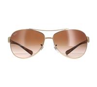 Ray - Ban Man Ray - Ban RB3386 RB3386 001/13 Sunglasses Steel Gold Brown Pilot Normal Shaded