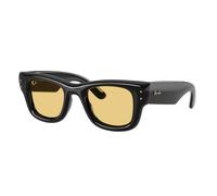 Ray-Ban Sunglasses Unisex Wayfarer Puffer - Black Frame Yellow Lenses 50-23