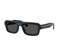 Ray-Ban Sunglasses Unisex Flacko Puffer - Transparent Dark Blue Frame Black Lenses 54-23