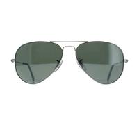 Ray-Ban Aviator Unisex Silver Grey Mirror Sunglasses Metal - One Size
