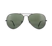 Ray-Ban Aviator Black Green Large Aviator 3026 Sunglasses Ray-Ban Black One Size