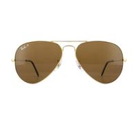 Ray-Ban Sunglasses Aviator 3025 Gold Brown Polarized 001/57