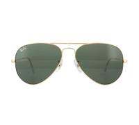 Ray-Ban Aviator Gold Green Aviator 3025 Sunglasses Gold One Size