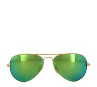 Ray-Ban Aviator Gold Green Flash Mirror Aviator 3025 Sunglasses Ray-Ban Gold One Size