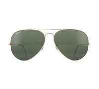 Ray-Ban Sunglasses Large Aviator 3026 Gold Green L2846