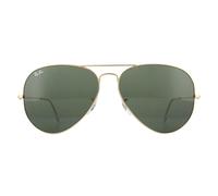 Ray-Ban Sunglasses Large Aviator 3026 Gold Green L2846