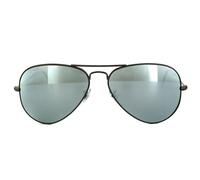 Ray-Ban Aviator Gunmetal Green Silver Mirror Sunglasses In Grey Grey One Size