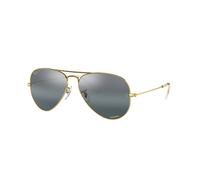 Ray-Ban Unisex Sunglass RB3025 Aviator Chromance - Frame color: Gold, Lens color: Silver/Blue