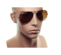 Ray-Ban AVIATOR RB3025 001/33 62mm XL Mens Sunglasses ARISTA GOLD B-15 BROWN NEW