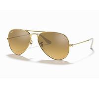 Ray Ban Aviator Sunglasses RB3025 001/3K 62-14 Arista Gold Brown/Silver Mirror