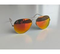 Ray-Ban Aviator Sunglasses RB3025 112/69 58mm Orange Mirror Gold - Top Quality