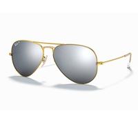 Ray Ban Aviator Sunglasses RB3025 112/W3 58-14 Matte Gold Silver Flash Polarized