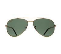 Ray-Ban Unisex RB3625 NEW AVIATOR - Frame color: Legend Gold, Lens color: Green, Size 5814-