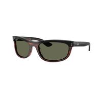 Ray-Ban Sunglasses Unisex Balorama Street Neat - Black On Havana Frame Green Lenses Polarized 62-19