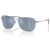 Ray-Ban Unisex Sunglass RBR0102S Caravan Reverse - Frame color: Gunmetal, Lens color: Light Blue