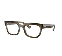 Ray-Ban Eyeglasses Unisex Chad Optics Bio-based - Striped Green Frame Clear Lenses Polarized 52-22